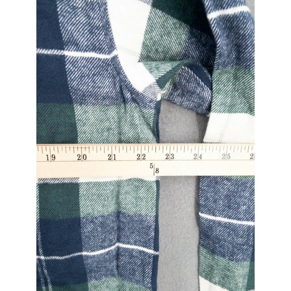 Natural Reflections Shirt Mens Small Green Blue Plaid Flannel Button Front NWT - Picture 8 of 11